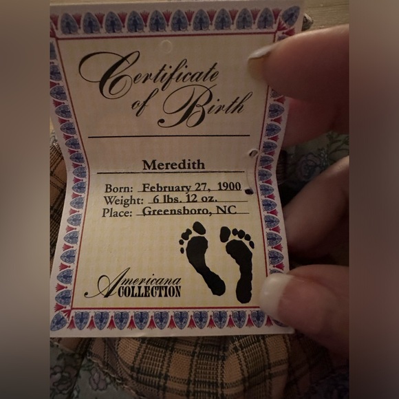 Meredith Hand Painted Doll - Picture 8 of 8